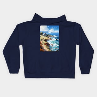 Vacation home by the sea Kids Hoodie